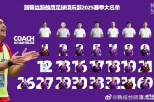 欧冠决赛下注-新疆丝路雄鹰足球俱乐部2025赛季大名单海报